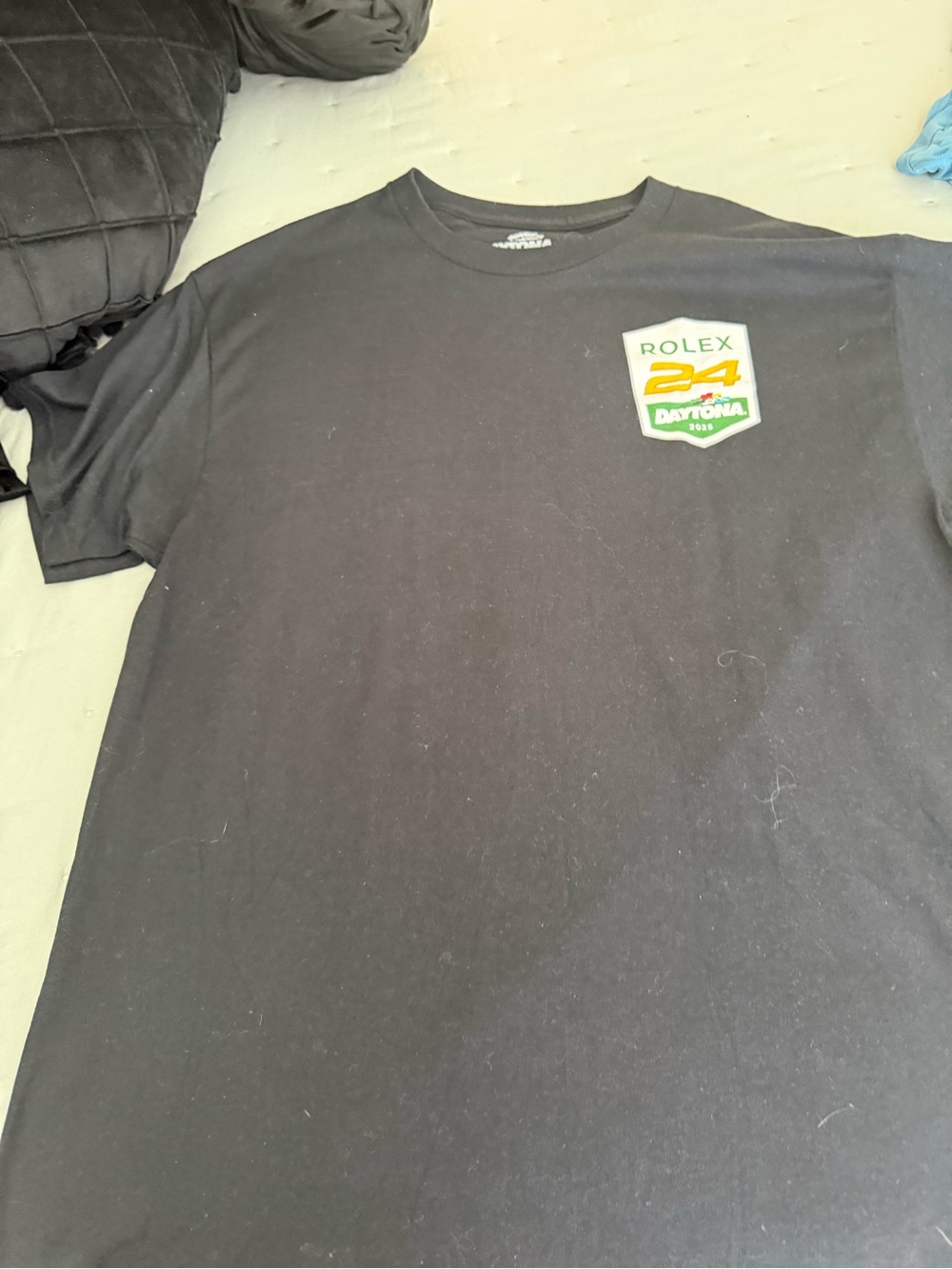 Rolex Daytona 24 Men’s Black Logo T-Shirt season 2025 official track merchandise